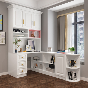 电脑桌榻榻米组合一体现代简约小户型书桌书架组合飘窗电脑桌书桌