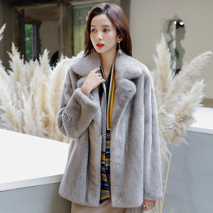 貂皮大衣女整貂短款年轻款时尚海宁2020新款冬水貂毛皮草外套女装