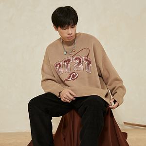 2727world 法老 aw21 潮流嘻哈休闲宽松针织保暖秋冬毛衣