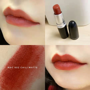 正品mac602小辣椒口红macchili显白3g魅可子弹头铁锈红专柜礼盒装