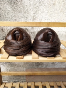 云南西双版纳新款手工假发苞傣族盘发舞蹈民族服装风女