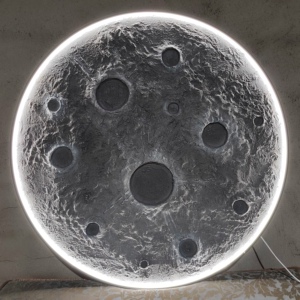 00tb43860885淘宝北欧网红工装大号星球灯半圆球形月亮灯凹凸纹理陨