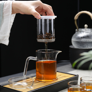 玻璃过滤泡茶杯红茶简约现代功夫茶具茶壶套装家用小号玲珑冲茶器