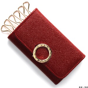 日本代购 bvlgari/宝格丽 2018冬女士牛皮钥匙包