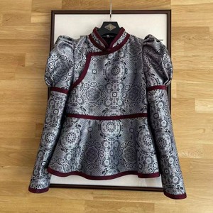 蒙古袍女士手工外套短褂蒙古族日常生活服饰春秋款蒙古服上衣新品