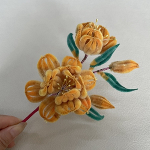 包邮传统手工绒花写真汉服拍摄头饰古装发簪戏曲演出头花礼品