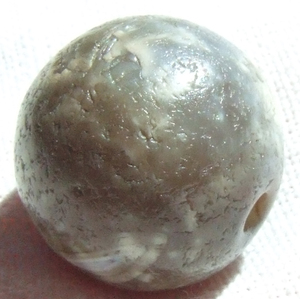 老唐球/糖球 唐代老玛瑙圆珠飞白皮 包浆如老蜜蜡温润