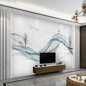 8d大气电视背景墙壁纸北欧现代简约墙纸客厅影视墙布仿大理石壁画