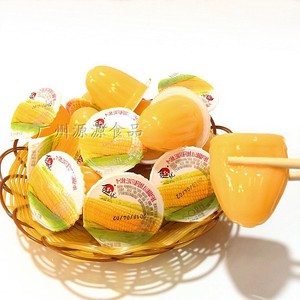 包邮夏三优圆头玉米味果冻爽口q弹性果冻布丁啫喱玉米味小孩零食