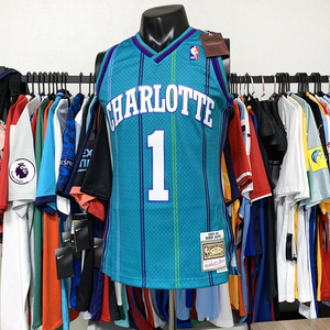 mitchel ness拜伦戴维斯夏洛特黄蜂队复古球衣swingman99-00赛季