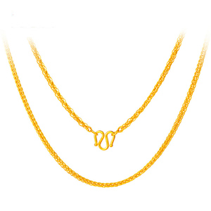 喜福龙黄金项链女999.9足金肖邦项链纯金细款项链锁骨链吊坠配链