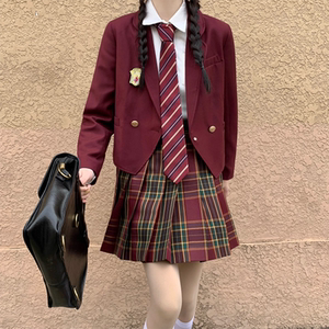 jk制服上衣红色