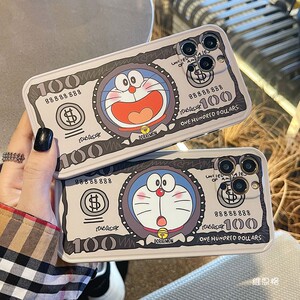 美元钞票哆啦a梦适用苹果x手机壳iphonexsmax可爱xmax卡通xr硅胶xsx