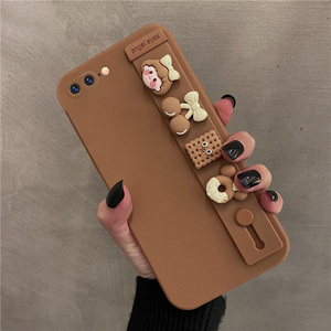 立体diy樱桃饼干女孩适用苹果8plus手机壳iphone7p带腕带se2液态6sp