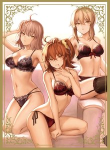 c95 会场限定 fgo 内衣秀 咕哒子 黑saber 黑贞德 单张 收藏 卡套
