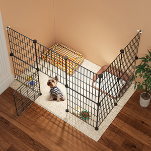 加高宠物狗狗围栏室内小型犬隔离网自由组合家用加密栅栏猫笼狗笼