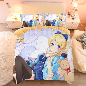 00从1开始v21淘宝萌域lovelive 西木野真姬矢泽妮可动漫床单法兰绒