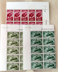 西属穆尼河◆1964年《邮票日-树蛙珍珠鸡》新3全◆无贴全品