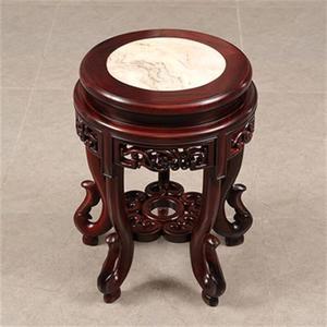 怡轩阁圆餐桌椅组合木圆桌椅家用中式古典全实木餐桌椅组 红色