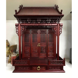 中式实木红木佛龛佛柜立柜供台观音财神神楼神龛佛堂樟木家用壁挂