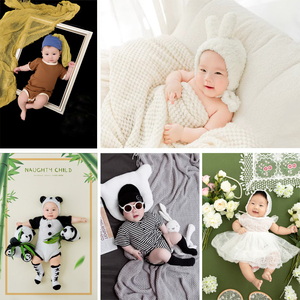 百天儿童摄影服装半岁宝宝拍照服饰婴儿艺术照影楼主题道具照相毯