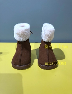moimoln韩国云朵童装专柜正品19年冬羊羔绒装饰短筒靴 LOW1IZSZ09