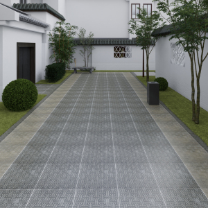 别墅庭院地砖户外院子防滑防冻地板砖600x600 中式室外露台仿古砖