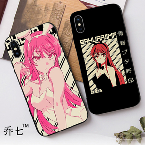 兔女郎学姐樱岛麻衣手机壳6适用xsmax苹果12pro磨砂11软8plus小米