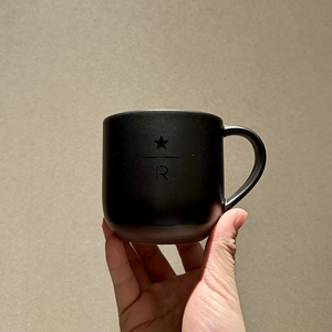 星巴克杯子臻选系列355ml黑色臻选马克杯陶瓷杯咖啡杯桌面喝水杯