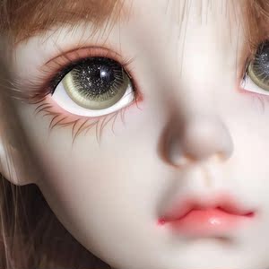 bjd娃娃玻璃眼珠3分4分6分眼睛12/14/16mm黄色闪瞳纹路玻璃眼