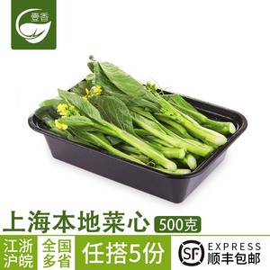 上海本地菜心500g 新鲜蔬菜上海青菜心 农家蔬菜 任搭5件顺丰包邮
