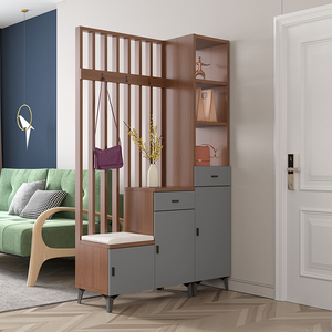 简约小隔断柜入户窄门厅柜间厅柜鞋柜装饰柜两面柜子屏风柜