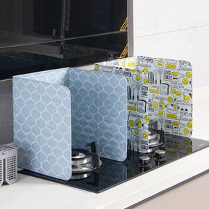 炒菜防油溅燃气煤气灶遮挡板厨房防油挡板油烟机炉灶隔热挡火板罩