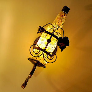 酒瓶壁灯美式乡村酒吧灯欧式复古工业风餐厅灯个性创意酒柜吧台灯