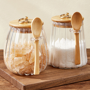 糖罐白糖储存家用高颜值装糖的罐子储物密封玻璃罐厨房红糖食品级