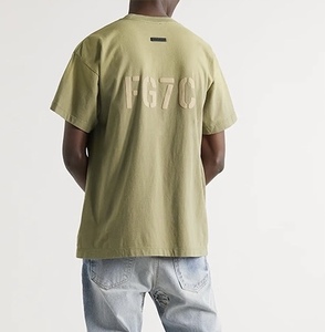 fog fear of god第七季主线后背fg7c植绒印花短袖高街宽松半袖t恤