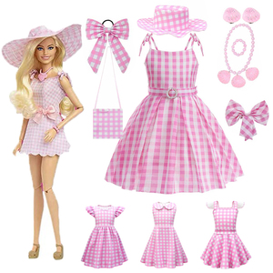 芭比乐园公主裙女童舞蹈秀服粉色连衣裙芭比娃娃同款cos演出衣服