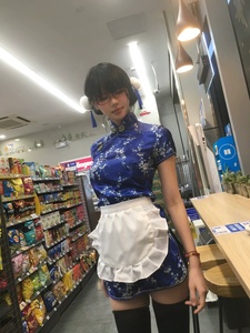 中华小厨娘COS服日系软妹Lolita女仆围裙新中式旗袍连衣裙套装
