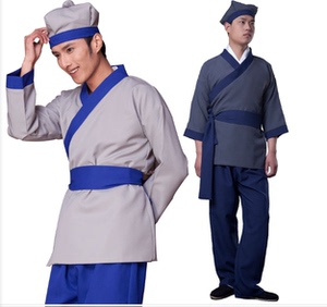 古装汉服小二平民路人村民百姓古代伙夫船夫伙计舞台演出服装年会