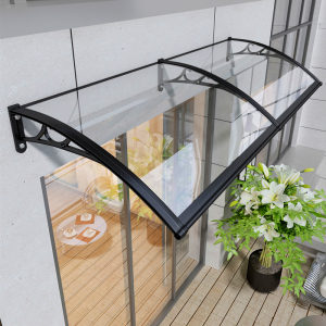 铝合金雨棚户外阳台窗户雨搭定制透明室外庭院屋檐门头雨篷遮阳棚