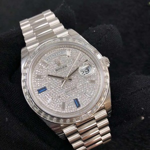 【环亚】rolex劳力士星期日历型40mm铂金满天星机械男表228396