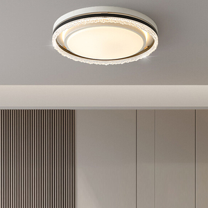led松伟北欧客厅灯卧室现代简约圆形吸顶灯书房灯具水晶之恋