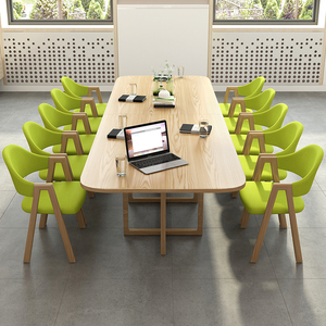 会议桌简约现代大长桌子图书馆阅览桌简易小型长条会议室桌椅组合
