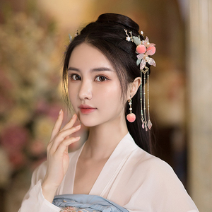 汉服头饰全套女古风发饰鬓超仙气流苏古代对边发夹古装发型配饰品