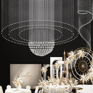 网红水晶珠帘菠萝珠婚庆道具水晶串珠线帘婚礼现场装饰帘子隔断帘