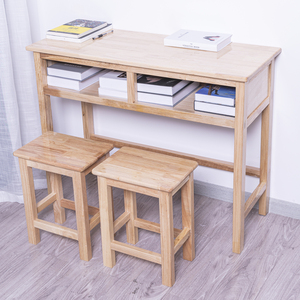 儿童中小学生学习实木桌椅双人桌学生课桌家用简易书桌子教室学校