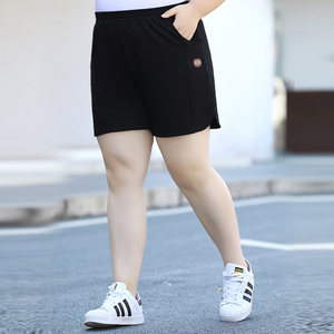 加大码运动短裤加肥加大240斤胖妹高腰夏季显瘦百搭休闲短裤女裤