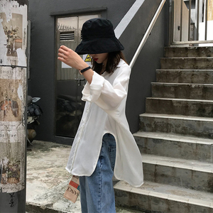 上衣ins女潮小众设计睡衣风衬衫女性冷淡风禁欲系女装fanfan泛泛