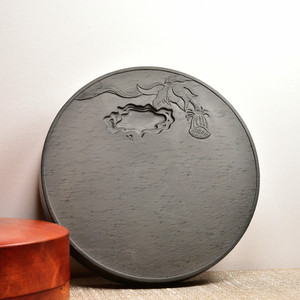 小楷抄写经龙尾砚老坑乌钉螺纹原石砚台素砚下发墨型文房四宝送礼佳品