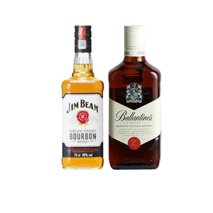 白占边波本威士忌 百龄坛500ml 2支装  金宾jimbeam 美国进口洋酒